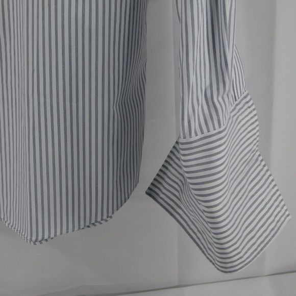 Michael Kors Gray and White Pinstripe Button Down - Picture 3 of 5